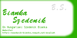 bianka szedenik business card